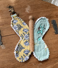 Vintage Quilt Butterfly Keychain