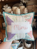 ‘Mimi’ Embroidered Quilt Pillow