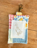 Country Goose Quilt Keychain