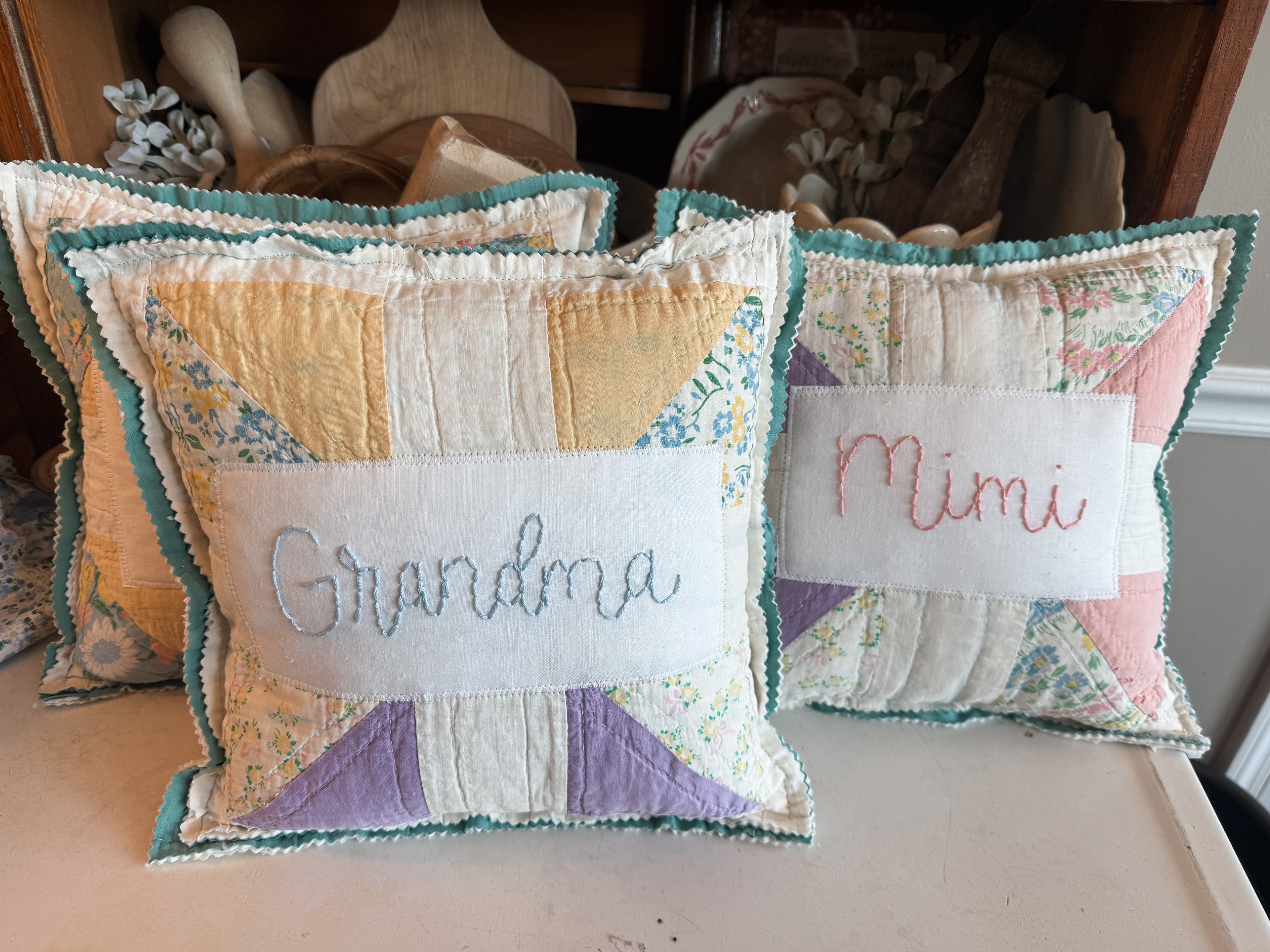 ‘CUSTOM’ Embroidered Quilt Pillow
