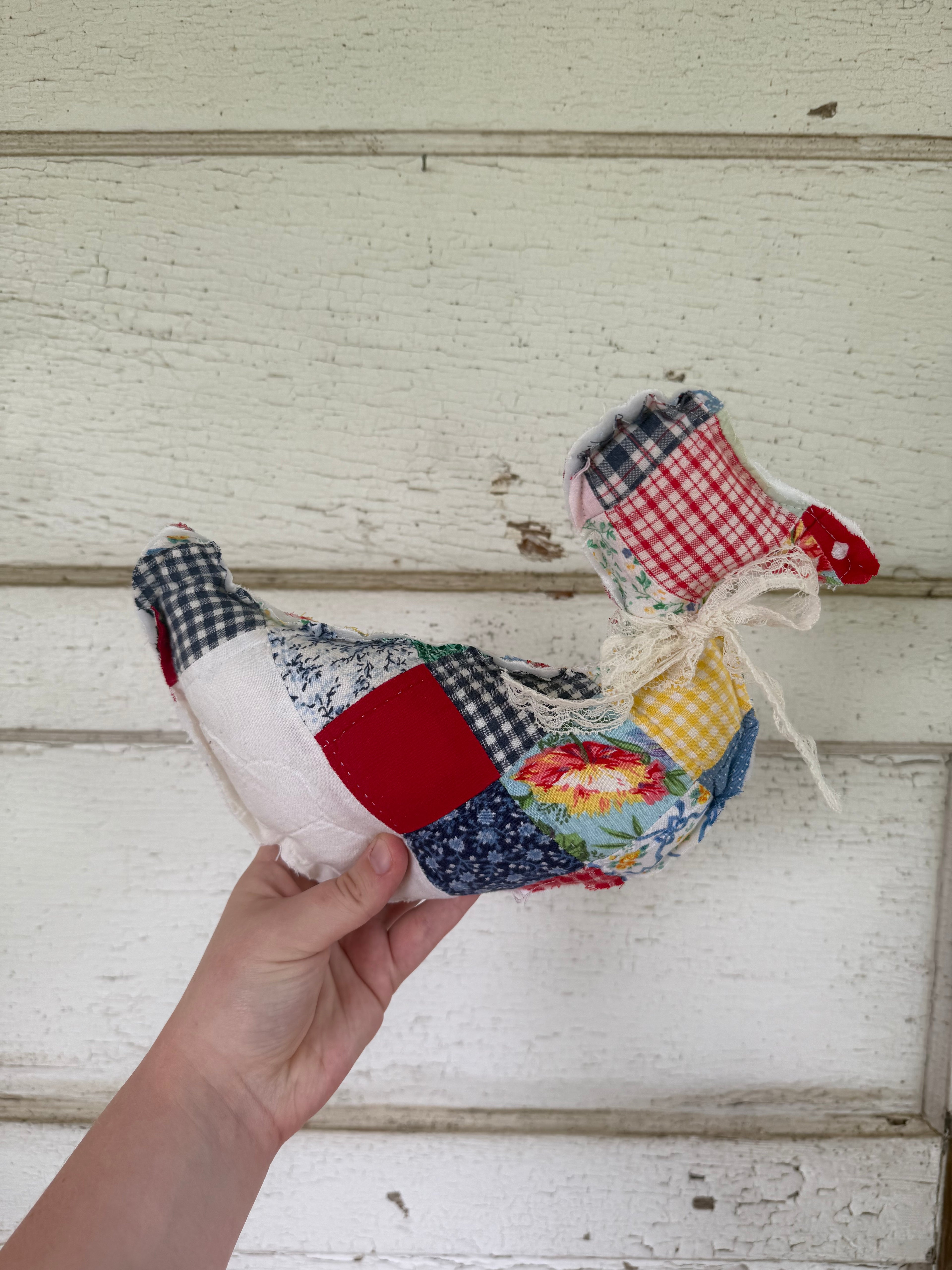 Vintage Quilt Duck Pillow